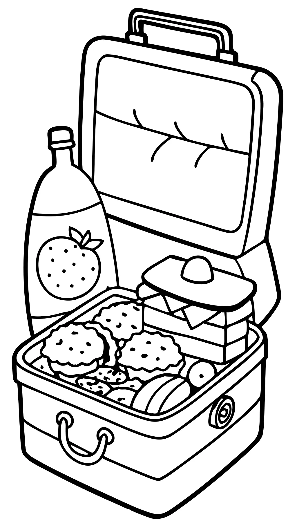 coloriage de boîte à lunch